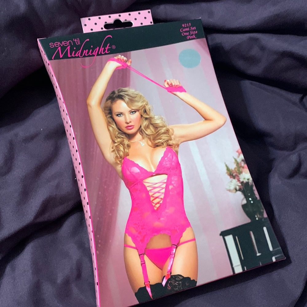 Seven till Midnight pink cami set lingerie